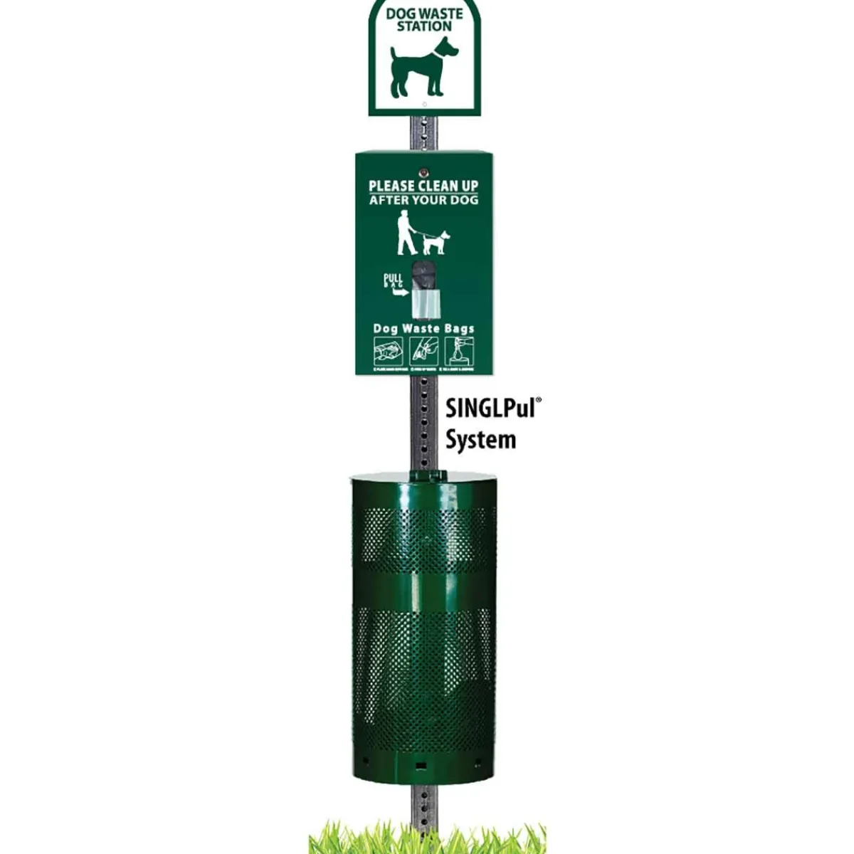 Ryan's Pet Supplies Sentry Singpul Pet Waste Bag Dispenser Station - Green