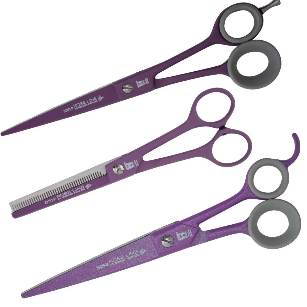 Ryan's Pet Supplies Set of (3) Rose Line Purple Shears