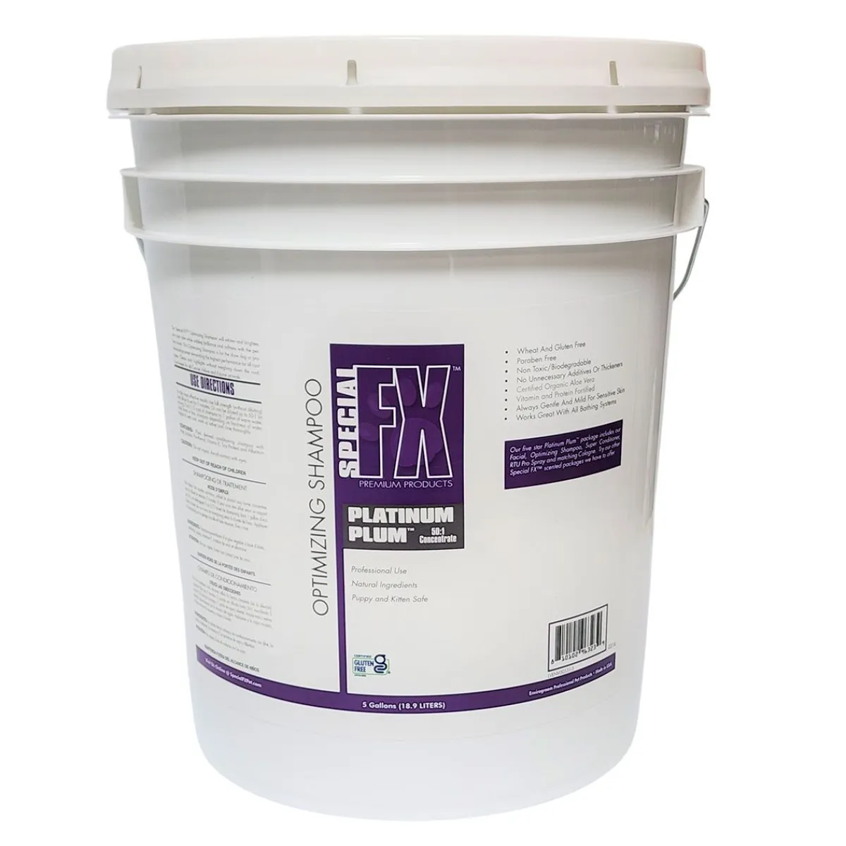 Ryan's Pet Supplies SFX Facial And Body Shampo 50:1 - 5 Gallon-Platinum Plum