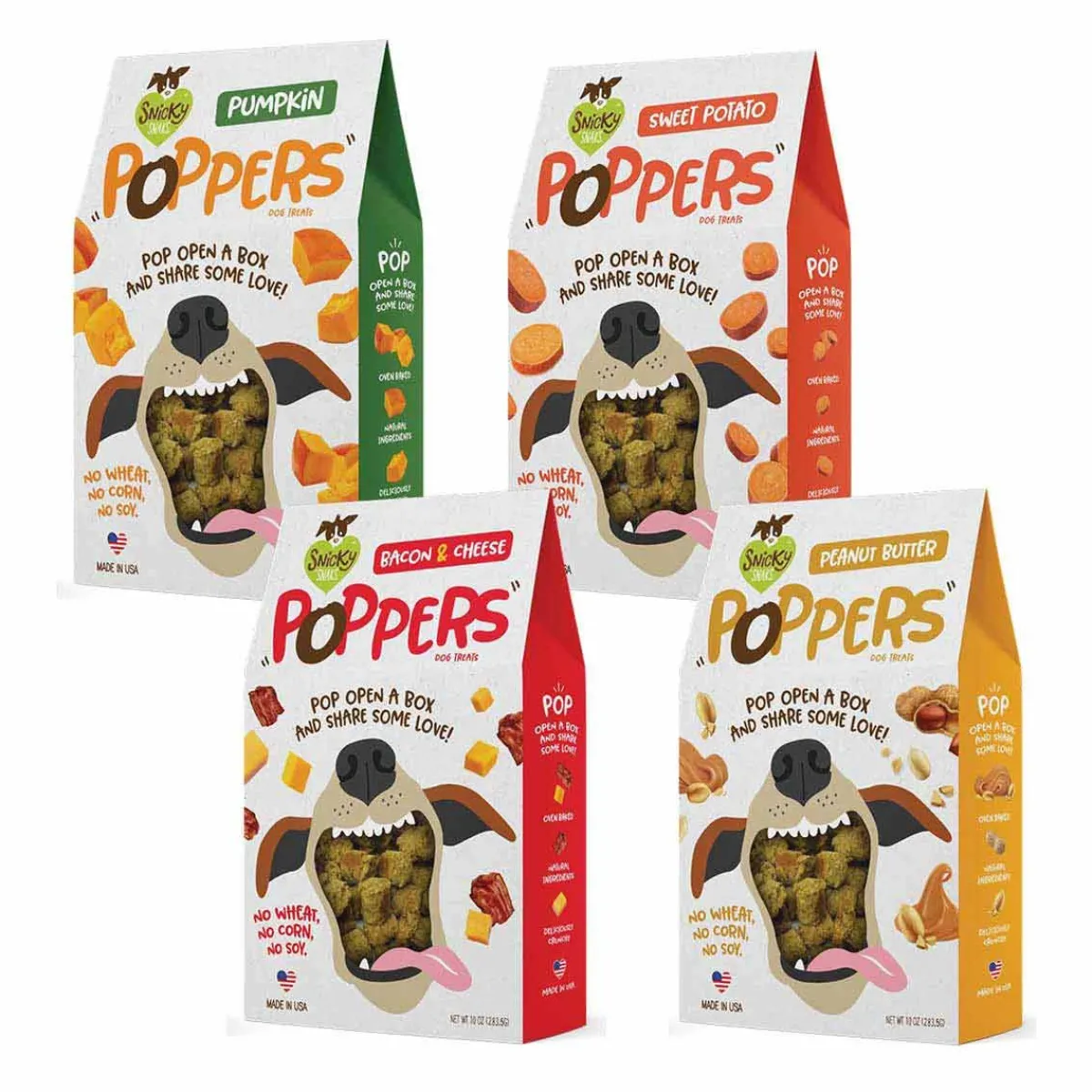 Ryan's Pet Supplies Snicky Snak Poppers Dog Treats 10oz