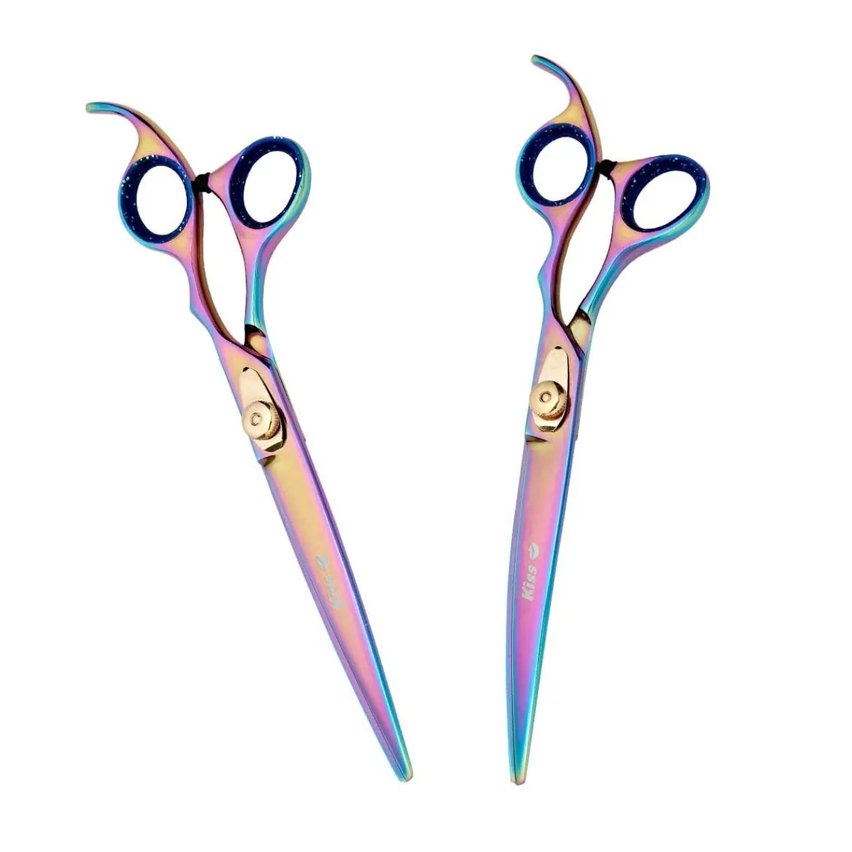 Ryan's Pet Supplies Stainless Steel Geib Kiss Gold Rainbow Grooming Shears