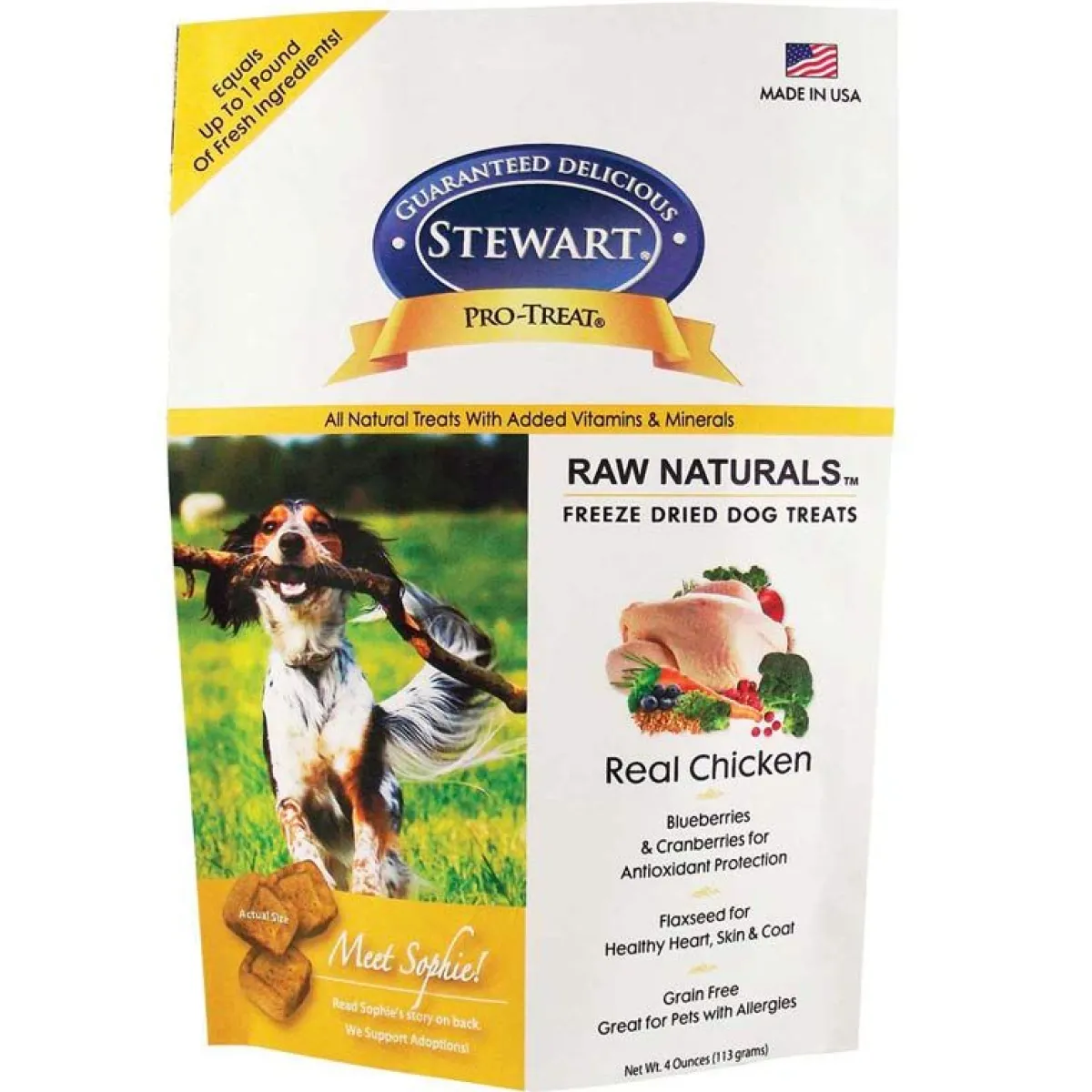Ryan's Pet Supplies Stewart Pro-Treats Raw Naturals Dog Treats Chicken 4 oz