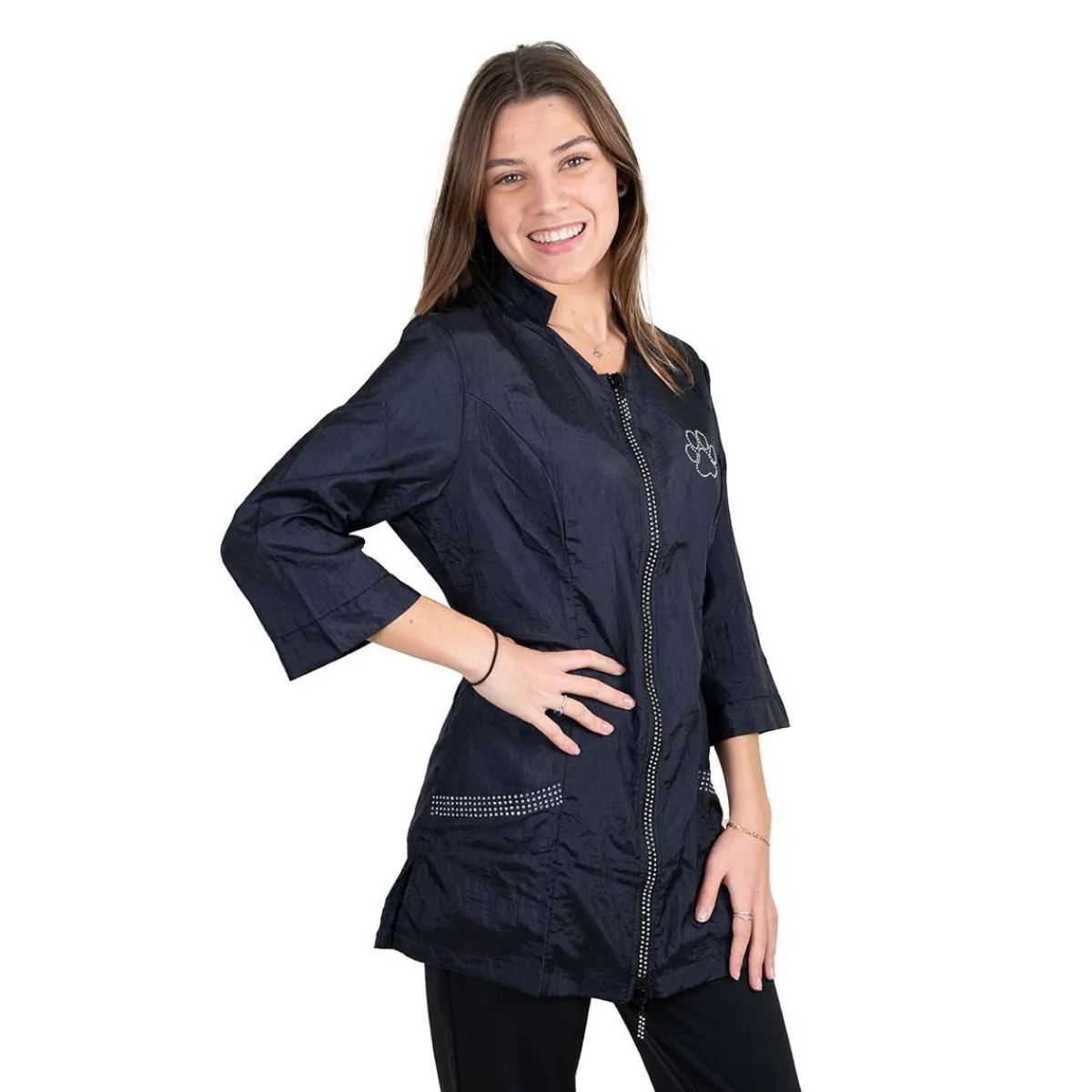 Ryan's Pet Supplies Tikima Aleria Jacket with Rhinestone Front Zipper Small-Large