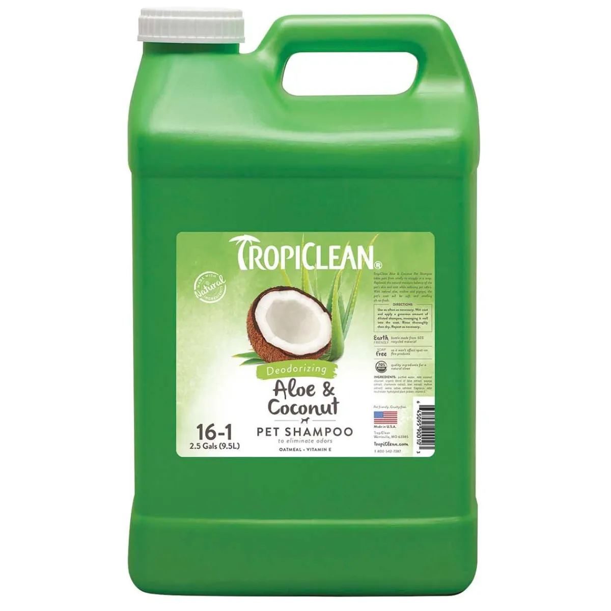 Ryan's Pet Supplies Tropiclean Deodorizing Aloe & Coconut Pet Shampoo 16:1