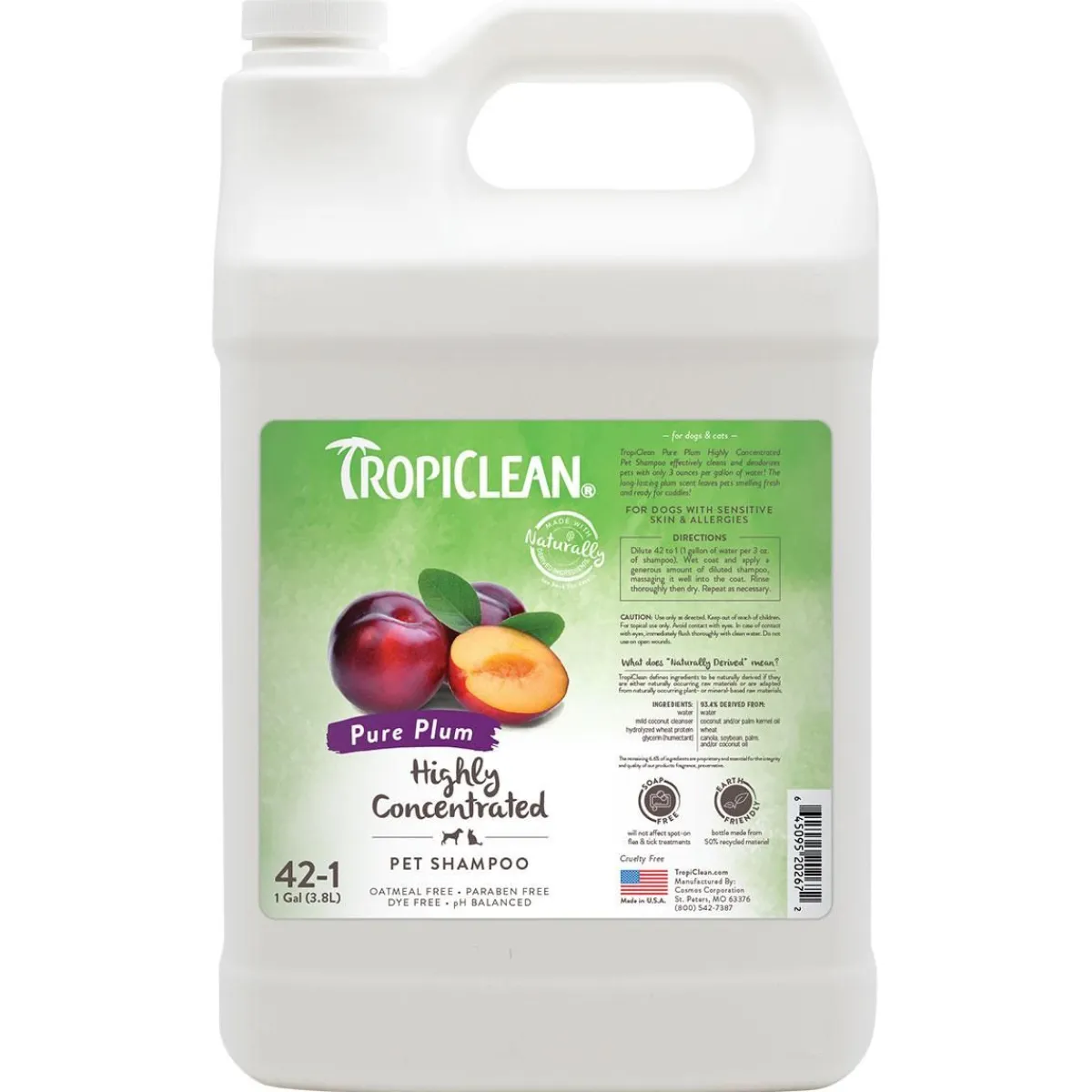 Ryan's Pet Supplies Tropiclean High Concentrate Pure Plum Shampoo 42:1