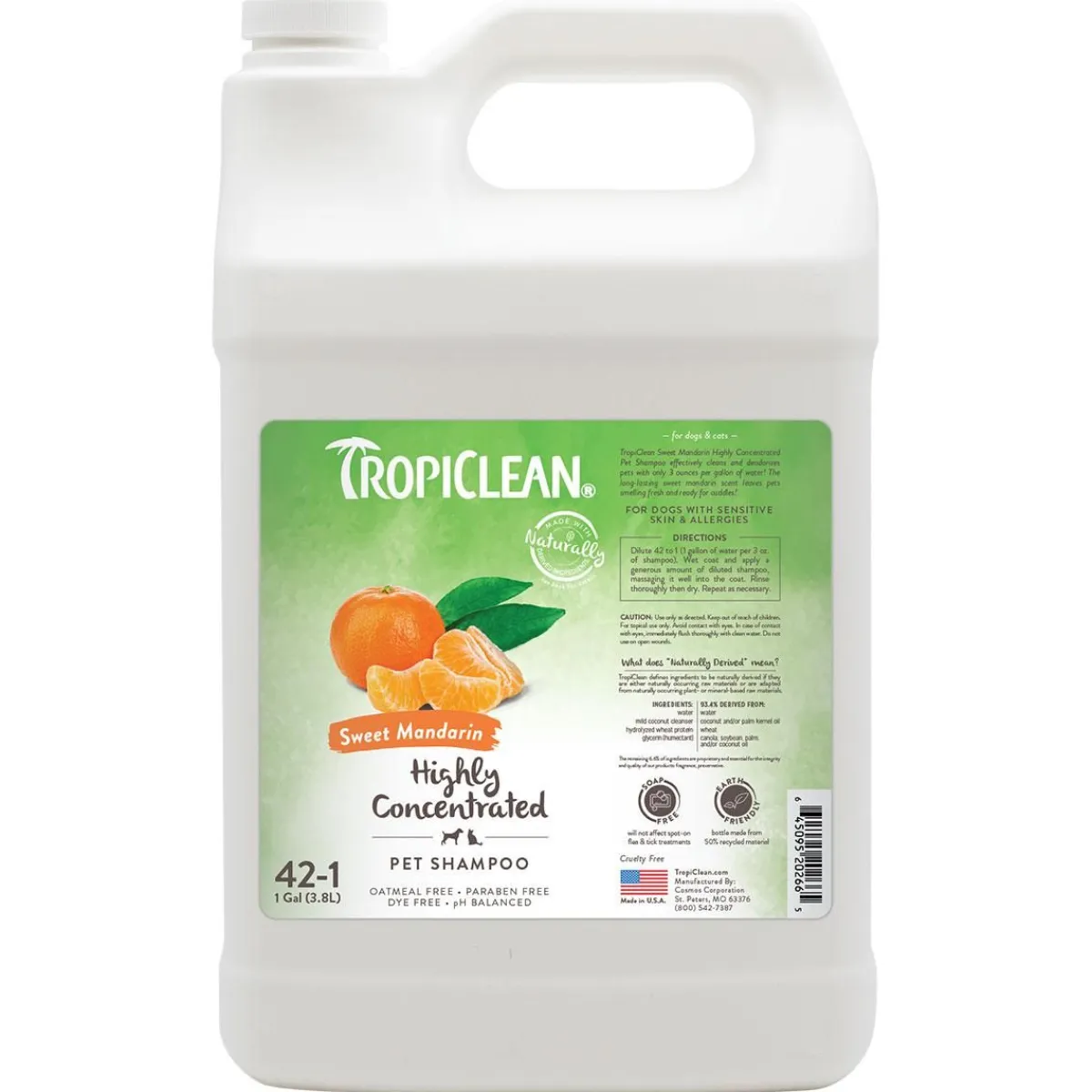 Ryan's Pet Supplies Tropiclean High Concentrate Sweet Mandarin Shampoo 42:1