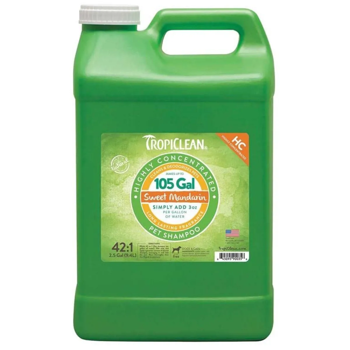 Ryan's Pet Supplies Tropiclean High Concentrate Sweet Mandarin Shampoo 42:1
