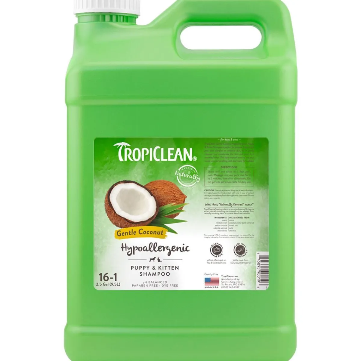 Ryan's Pet Supplies Tropiclean Hypo-Allergenic Gentle Coconut Puppy Shampoo 16:1