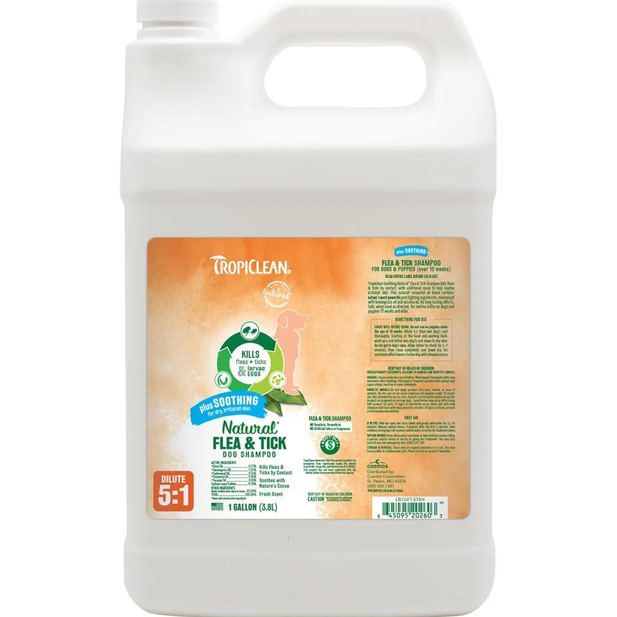 Ryan's Pet Supplies Tropiclean Natural Flea & Tick Soothing Shampoo Gallon