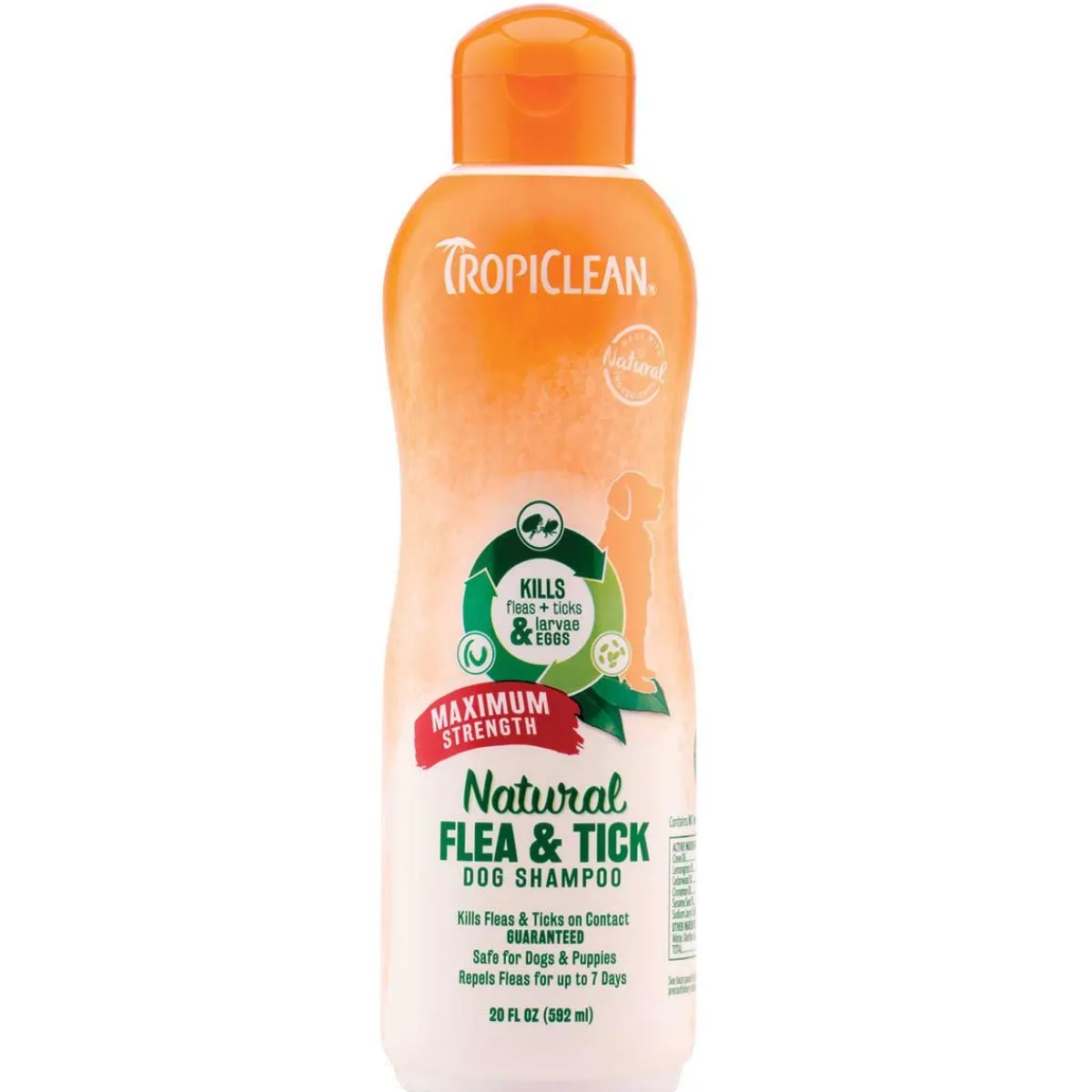 Ryan's Pet Supplies Tropiclean Natural Max Strength Flea & Tick Shampoo 20 oz