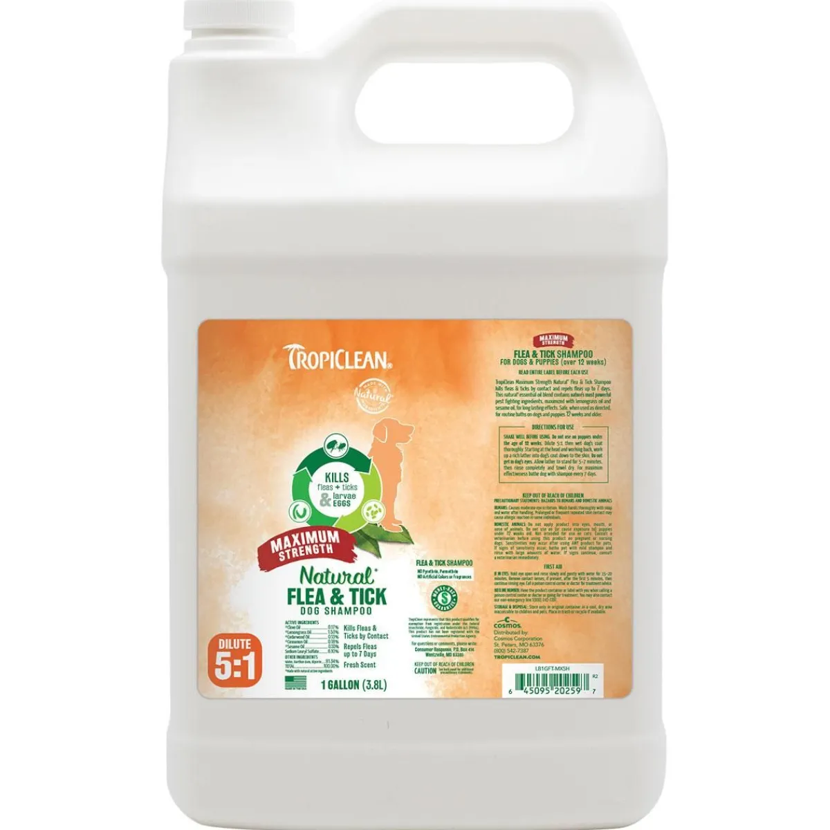 Ryan's Pet Supplies Tropiclean Natural Max Strength Flea & Tick Shampoo Gallon