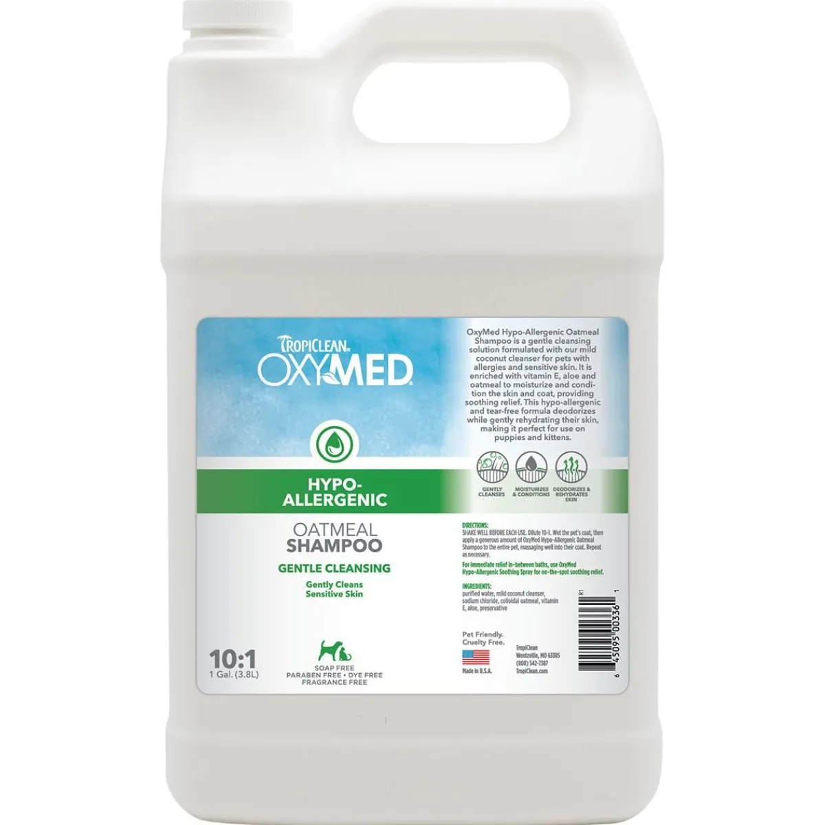Ryan's Pet Supplies Tropiclean OxyMed Hypo-Allergenic Oatmeal Shampoo  10:1