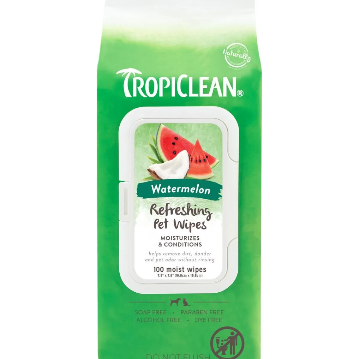 Ryan's Pet Supplies TropiClean Watermelon 2-in-1 Wipes 100ct