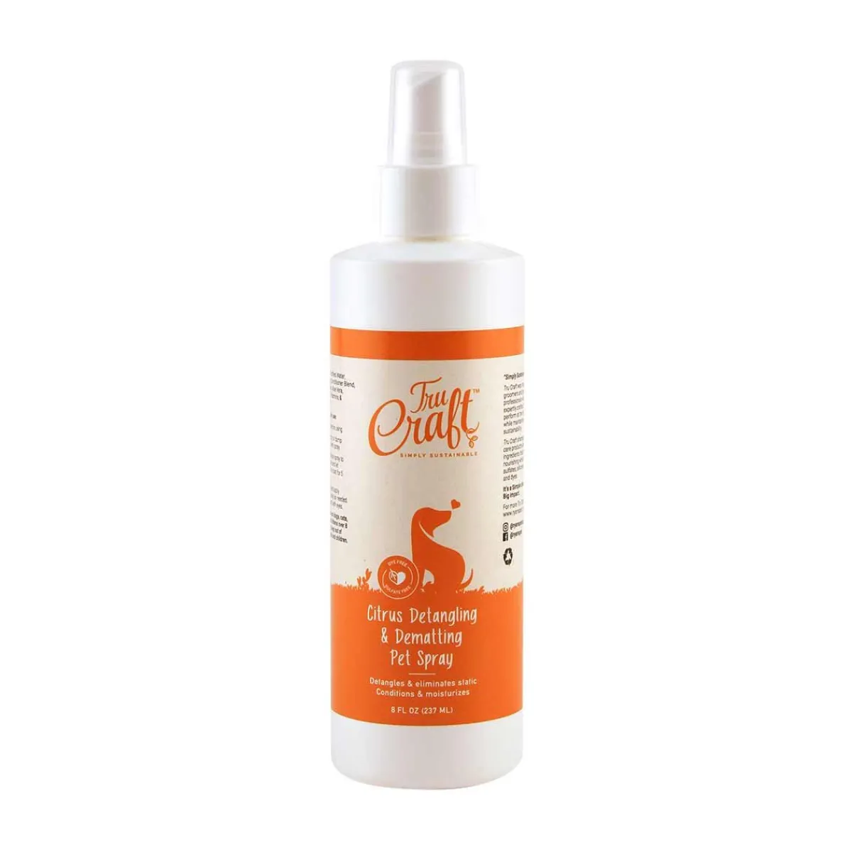 Ryan's Pet Supplies TruCraft Citrus Detangling Dematting Pet Spray 8 oz