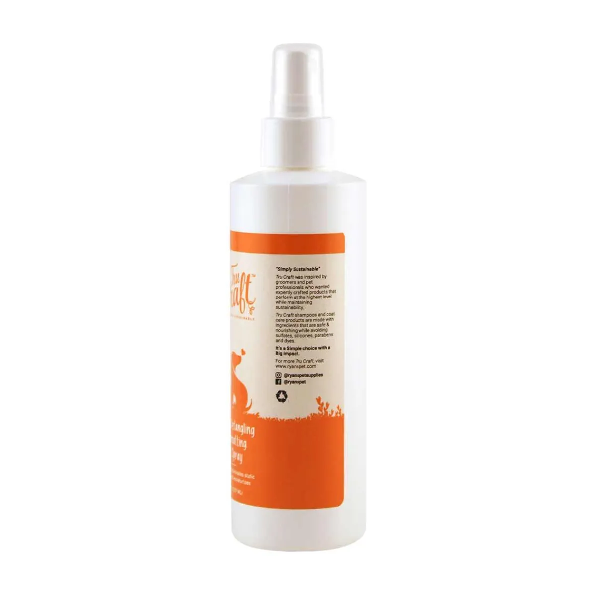 Ryan's Pet Supplies TruCraft Citrus Detangling Dematting Pet Spray 8 oz