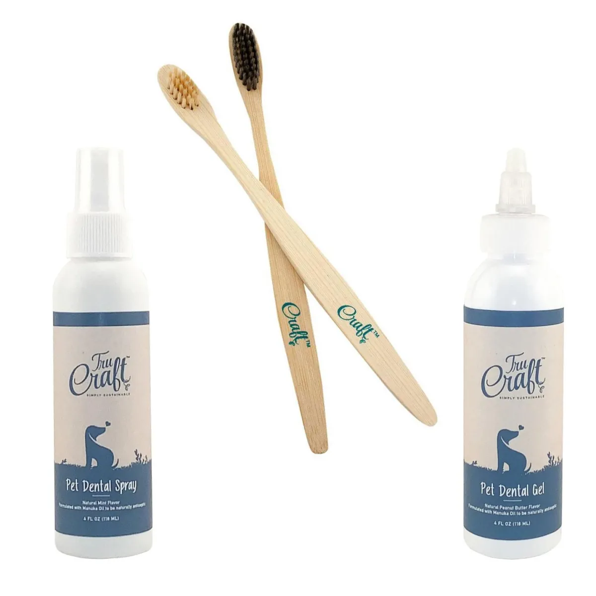 Ryan's Pet Supplies TruCraft Professional Dental Kit With Mint Spray & PB Gel