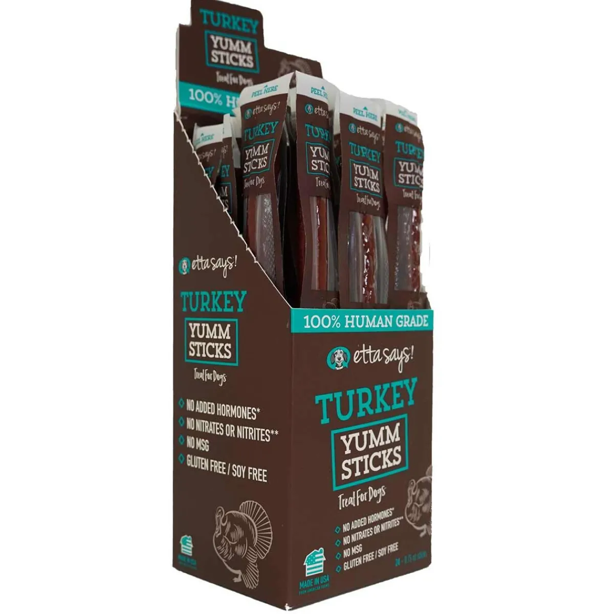 Ryan's Pet Supplies Turkey Yumm Sticks Display Box 24 Count