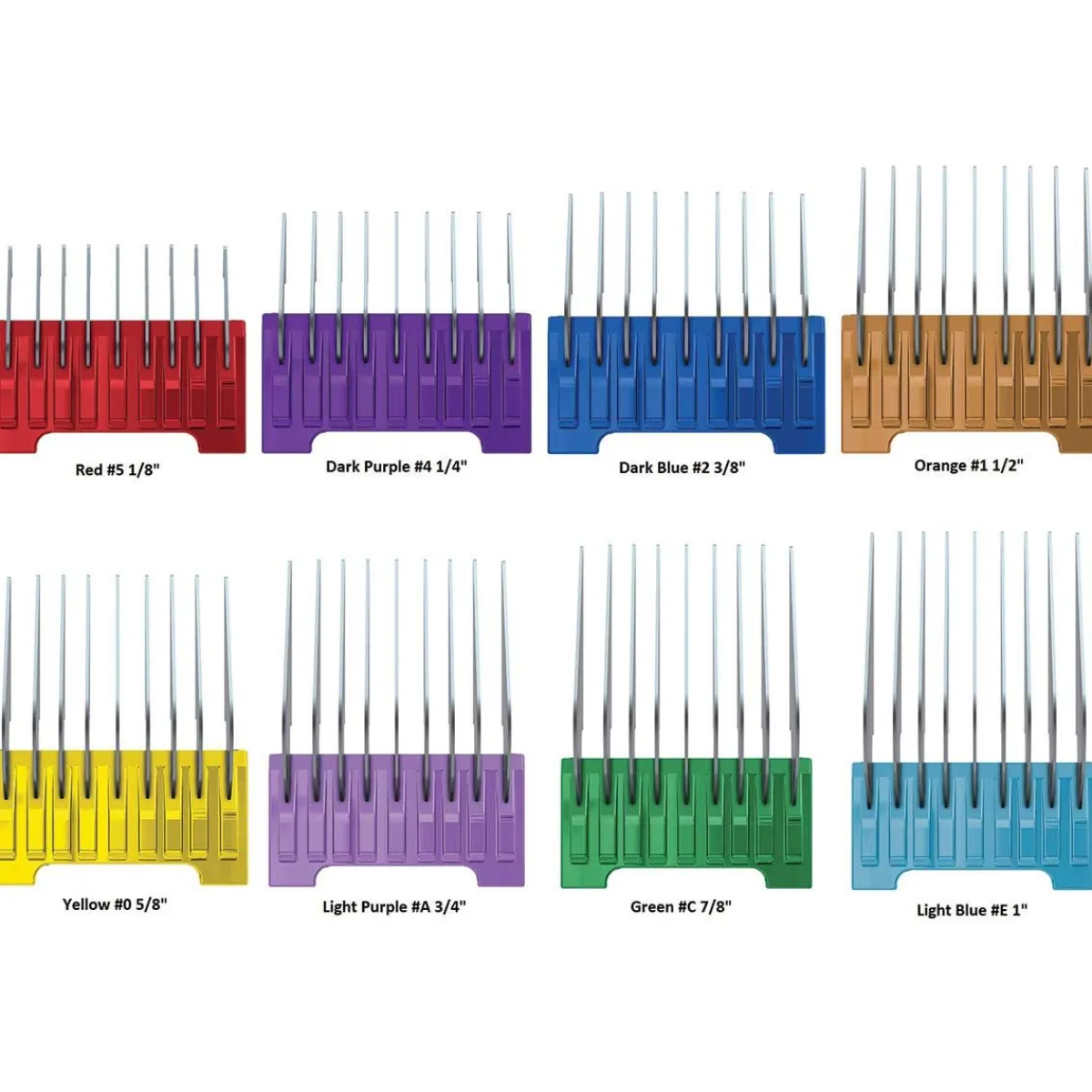 Ryan's Pet Supplies Wahl 5 in 1 Blade Stainless Steel Guide Comb 8-Piece Kit