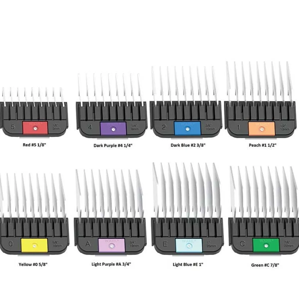 Ryan's Pet Supplies Wahl Stainless Steel Guide Comb 8-Piece Set