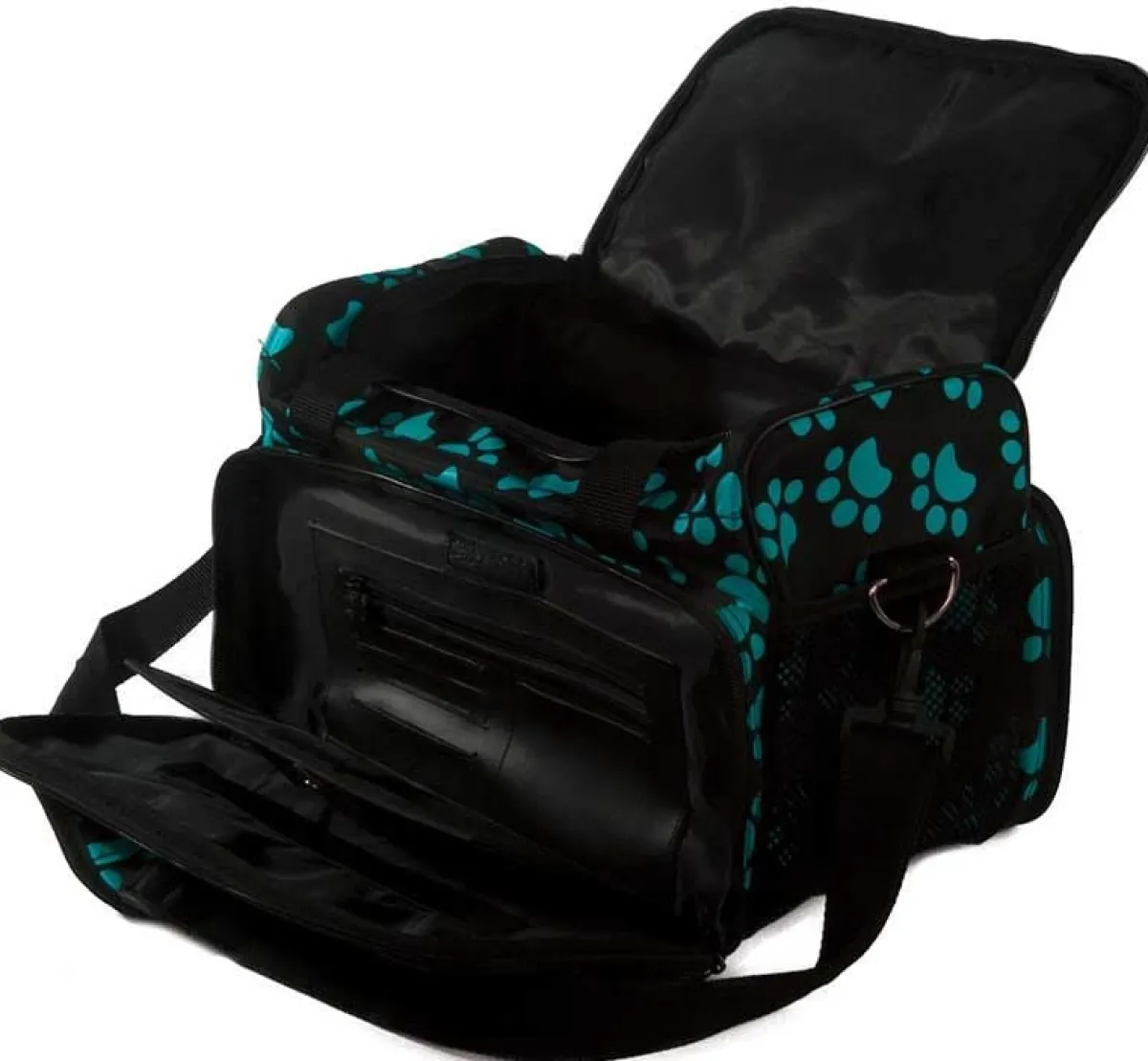 Ryan's Pet Supplies Wahl Travel Paw Print Bag Turquoise