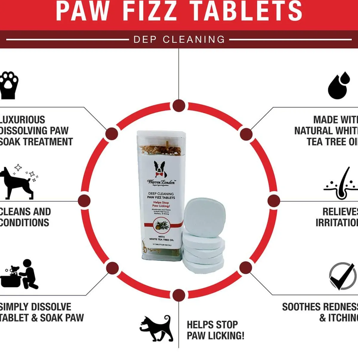 warren_london_deep_cleaning_paw_fizz_3.webp Ryan's Pet Supplies Warren London Deep Cleaning Paw Fizz
