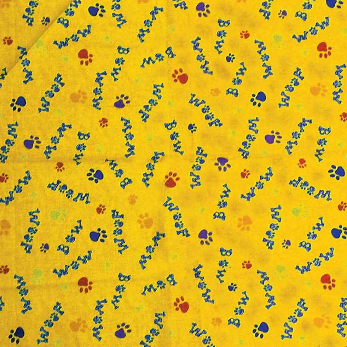 Ryan's Pet Supplies Woof Bow Wow Yellow Dog Bandana