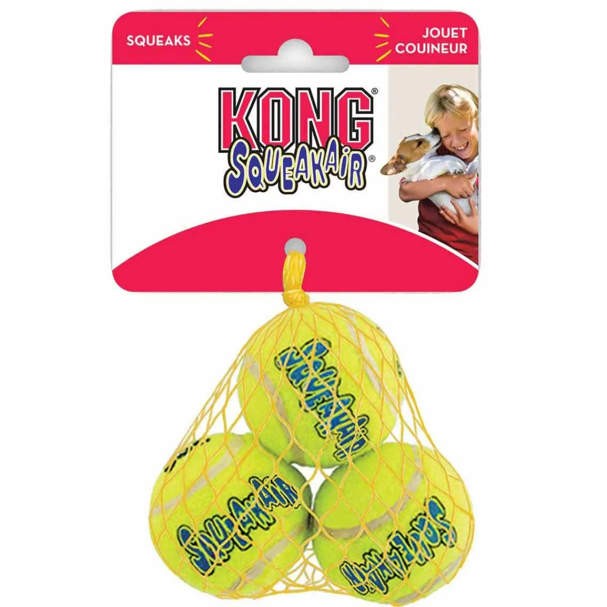 Ryan's Pet Supplies X-Small KONG Squeaker Tennis Balls 3 Pack 1.5"