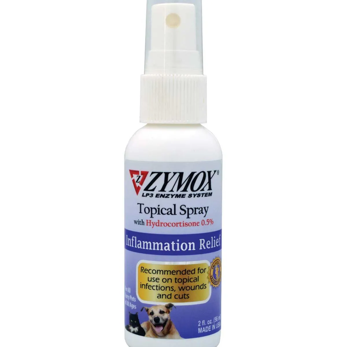 Ryan's Pet Supplies Zymox Topical Spray with .5% Hydrocortisone 2oz